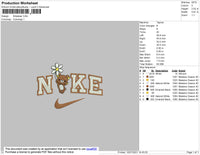 Nike Bear Embroidery File 4 size