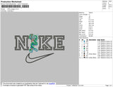 Nike Dragon Embroidery File 4 size