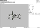 Nike Knife Michael Myers Embroidery File 4 sizes