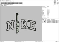 Nike Knife Michael Myers Embroidery File 4 sizes