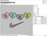 Nike Heart Swoosh Embroidery File 4 size