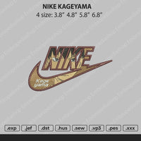 Nike Kageyama Embroidery File 4 size