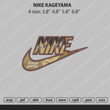 Nike Kageyama Embroidery File 4 size