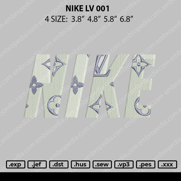 Nike Lv001 Embroidery File 4 size