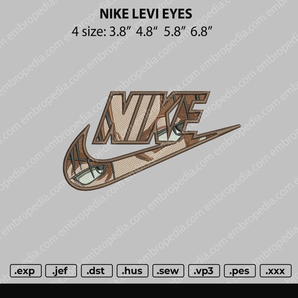 Nike Levi Eyes Embroidery File 4 size
