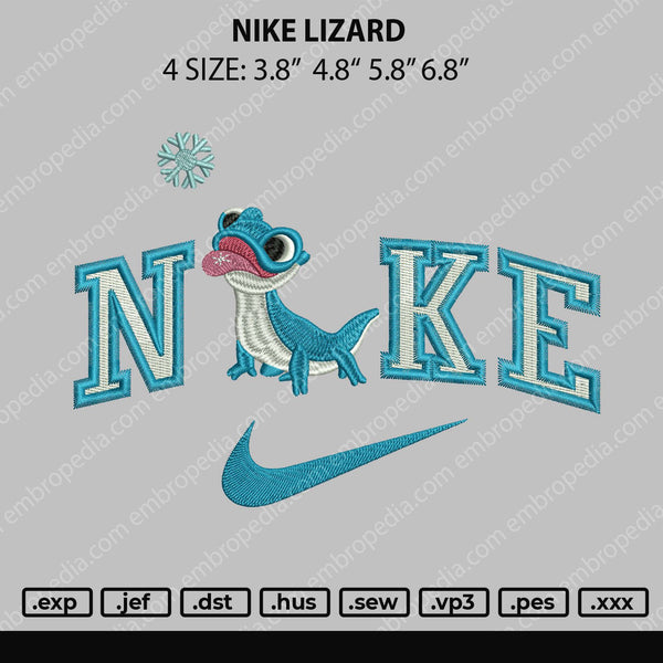 Nike Lizard Embroidery File 4 size