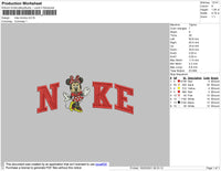 Nike Minnie Embroidery File 4 size