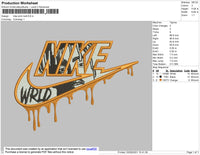 Nike Wrld Melt Embroidery File 4 size