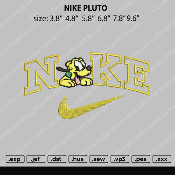 Nike Pluto Embroidery File 6 size