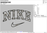 Nike Pattern Embroidery File 4 size