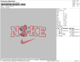 Nike Stitch Pink Embroidery File 4 size