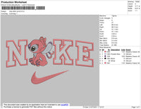 Nike Stitch Pink Embroidery File 4 size