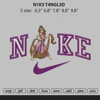 Nike Tangled Embroidery File 5 size