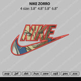 Nike Zorro Embroidery File 4 size