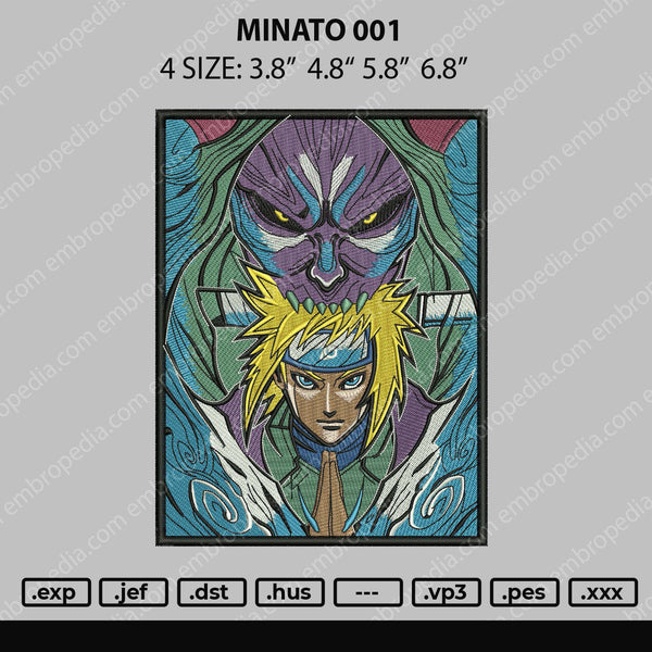 Minato 001 Embroidery File 4 size