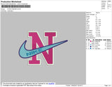 N Nike Swoosh Embroidery File 4 size