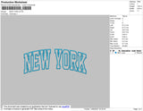 New York Text Embroidery File 4 size