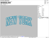 New York Text Embroidery File 4 size