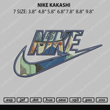 Nike Kakashi Embroidery File 7 size