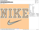 Nike Double Outline Embroidery File 11 Size