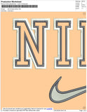 Nike Double Outline Embroidery File 11 Size