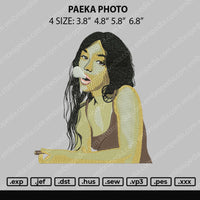 Paeka Photo Embroidery File 4 size