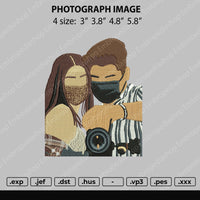 Photograph Image Embroidery File 4 size
