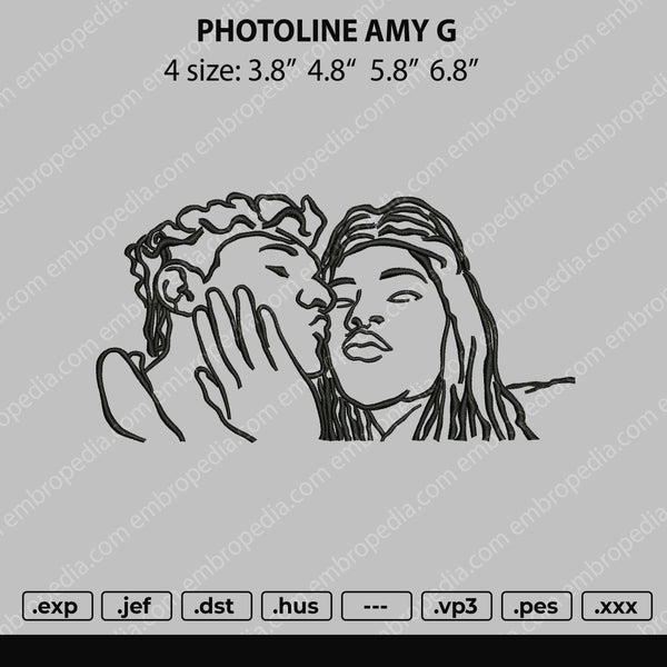 Photoline Amy G Embroidery File 4 size
