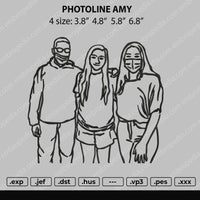 Photoline Amy Embroidery File 4 size