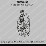 Photoline Embroidery File 4 size