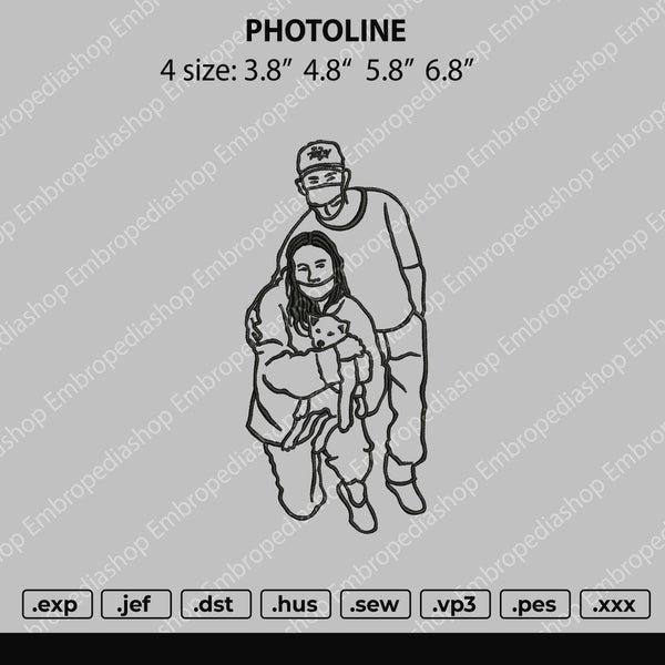 Photoline Embroidery File 4 size