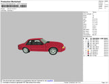 Red Car V2 Embroidery File 4 size