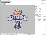 Red Bull Embroidery File 4 size