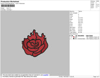 Rose Embroidery File 4 size