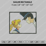 Sailor Rectangle Embroidery File 4 size