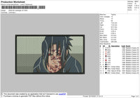 Sasuke Rectangle V5 Embroidery File 4 size