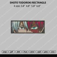 Shoto Todoroki Eyes Rectangle Embroidery File 4 Size