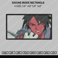 Sasuke Mode Rectangle Embroidery File 4 size