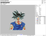 Son Goku Embroidery File 5 size