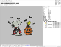 Snoopy Halloween Embroidery File 4 size