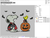 Snoopy Halloween Embroidery File 4 size