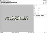 South Texas Speed Embroidery File 4 sizes