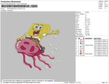 Spongebob Jellyfish Embroidery File 4 size