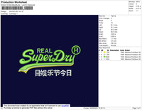 SuperDry Embroidery File 4 size