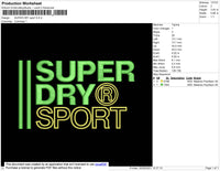 SuperDry Sport Embroidery File 4 size