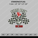 Stangpack Flag Embroidery File 4 size