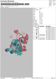 Stitch With Love And Toy Embroidery File 9 size