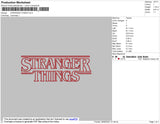 Stranger Things Embroidery File 4 size