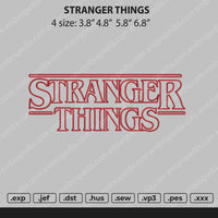 Stranger Things Embroidery File 4 size