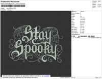 Stay Spooky Embroidery File 4 size